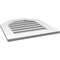 Ekena Millwork Octagonal Top Surface Mount PVC Gable Vent: Functional, w/ 3-1/2"W x 1"P Standard Frame, 22"W x 24"H GVPOT22X2401SF - alternate 2